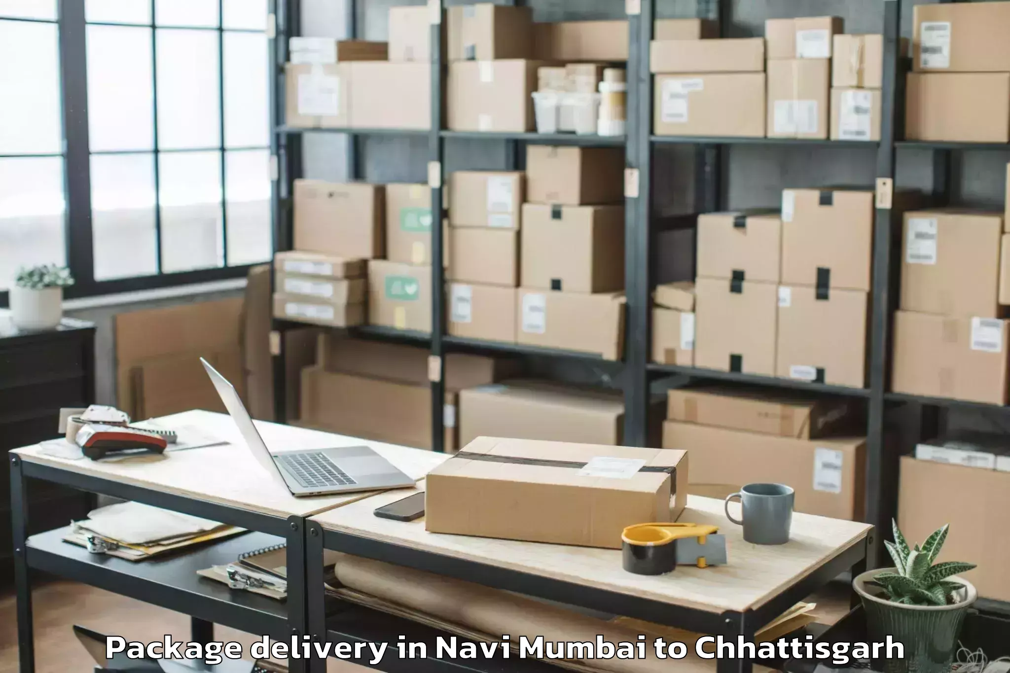 Affordable Navi Mumbai to Bhanupratappur Package Delivery